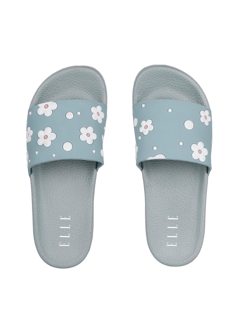 

ELLE Women Blue & Off-White Printed Sliders