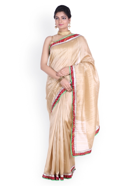 

SOUNDARYA Beige Bhagalpuri Art Silk Traditional Saree