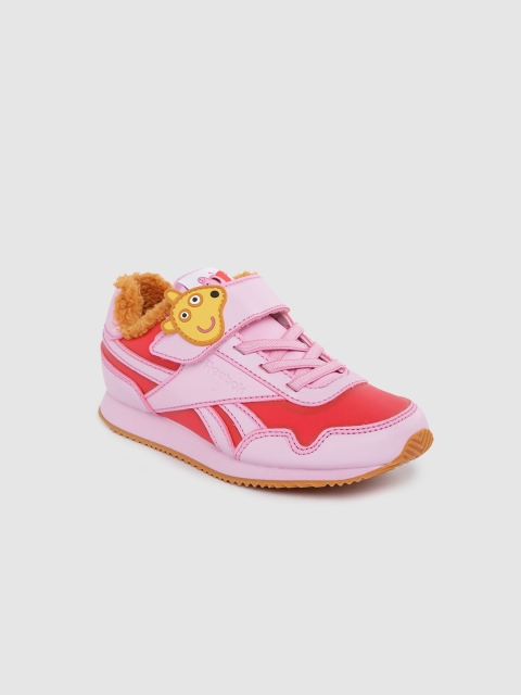 

Reebok Classic Kids Pink & Red Colourblocked Royal CLJOG 3.0 1V Sneakers