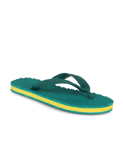 

Bata Boys Green & Yellow Self Design Thong Flip-Flops