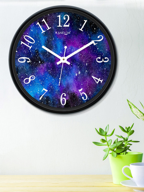

RANDOM Black & Blue Round Printed 30 cm Analogue Wall Clock
