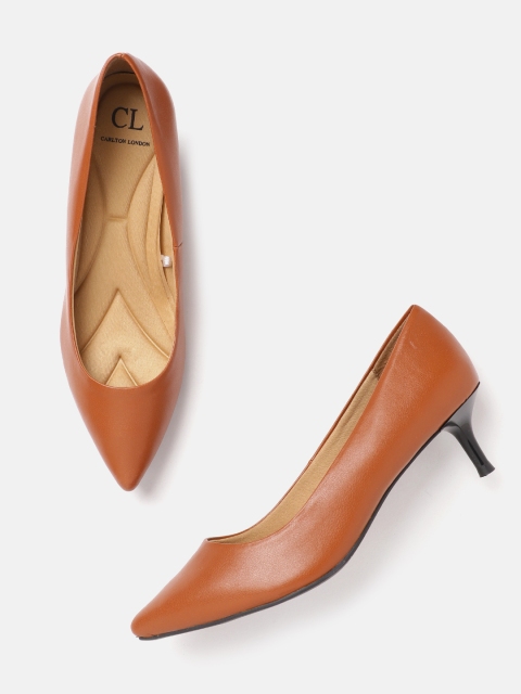 

Carlton London Women Tan Brown Solid Pumps