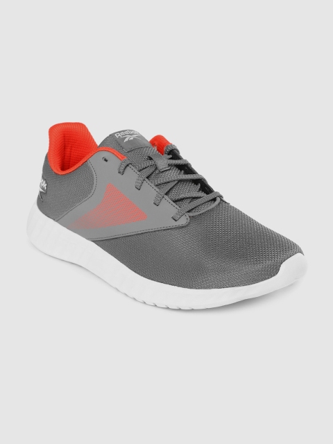 

Reebok Men Grey Woven Design Protonium Lite Running Shoes