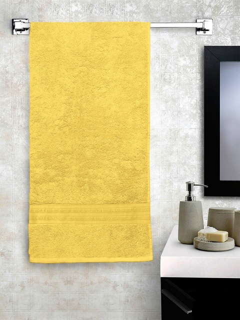 

Lushomes Unisex Yellow Solid 550 GSM Bath Towel