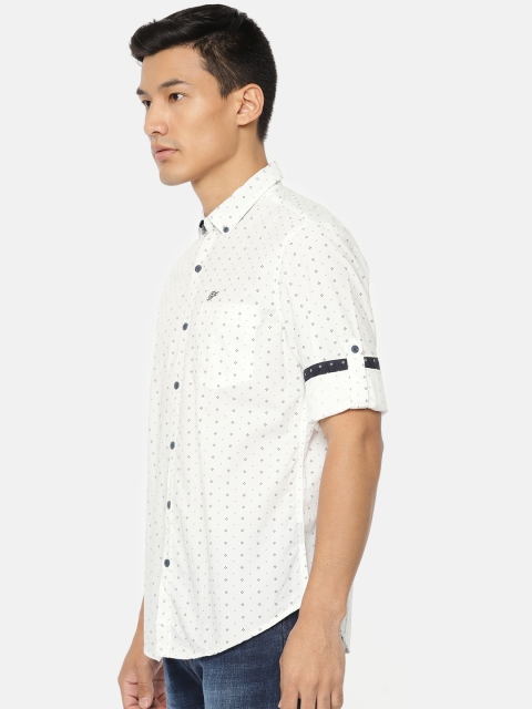

Ed Hardy Men White Regular Fit Printed Casual Shirt