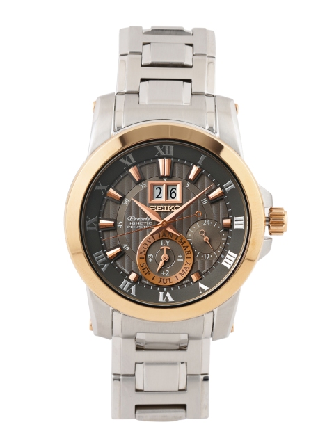 

SEIKO PREMIER Men Grey Kinetic Motion Dial Watch SNP114P1