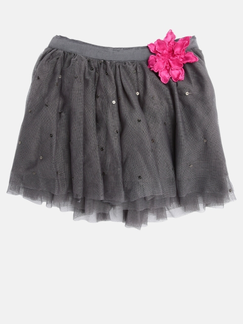 

Biba Girls Grey Sequinned Net Flared Skirt