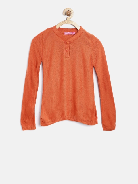 

Biba Girls Orange Solid Sweater
