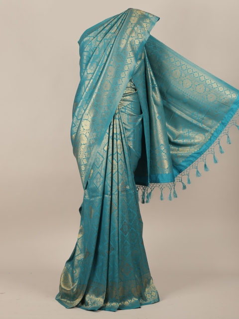 

Pothys Blue Pure Silk Woven Design Banarasi Saree