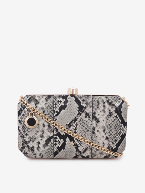 

LYN Black & Grey Textured Sling Bag