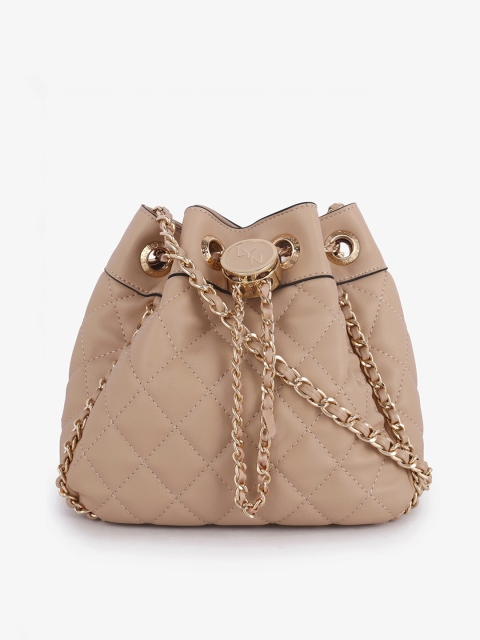 

LYN Tan Brown Solid Sling Bag