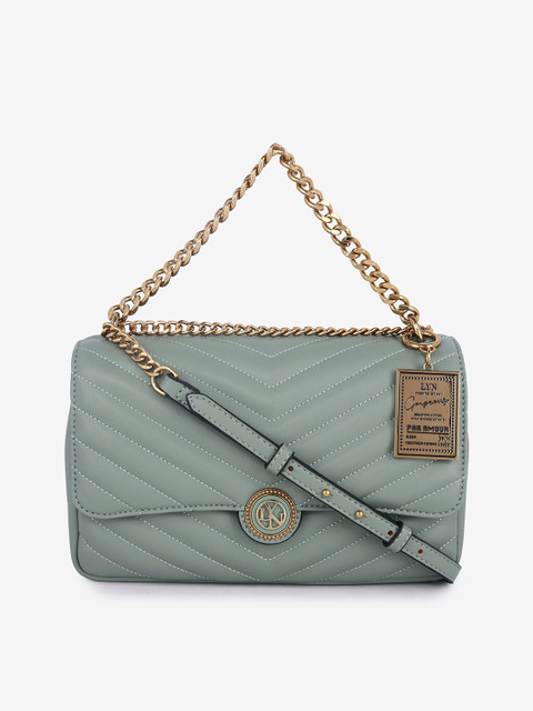 

LYN Green Solid Handheld Bag