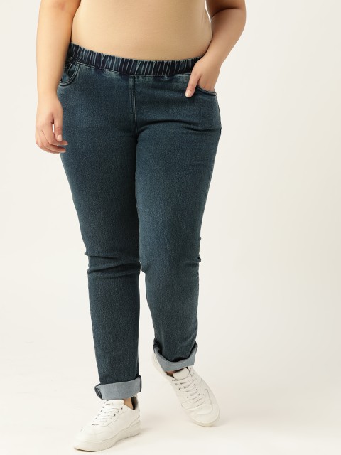 

Revolution Women Navy Blue Straight Fit High-Rise Stretchable Jeans