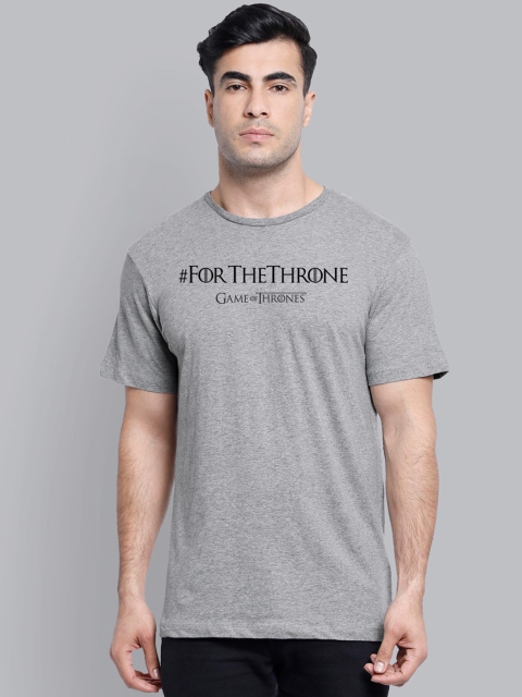

Free Authority Men Grey Game Of Thrones Printed Round Neck T-shirt