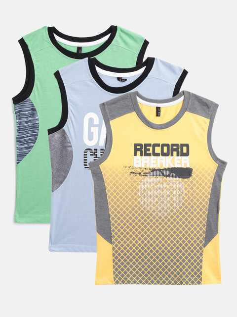 

GAME BEGINS Boys Pack of 3 Assorted Cotton T-shirts