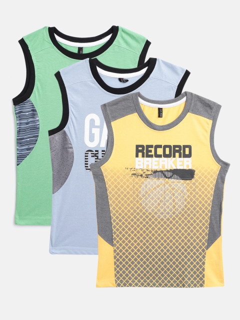 

GAME BEGINS Boys Pack of 3 Assorted Cotton T-shirts