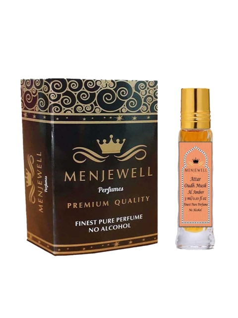 

Menjewell Unisex Oudh Musk Al Amber Attar 3ml, Transparent