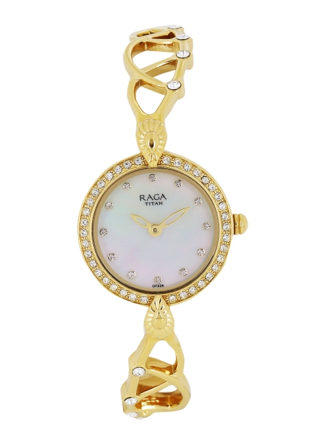 

Titan Raga Women Pearly White Dial Watch 95022YM01J With Swarovski Elements