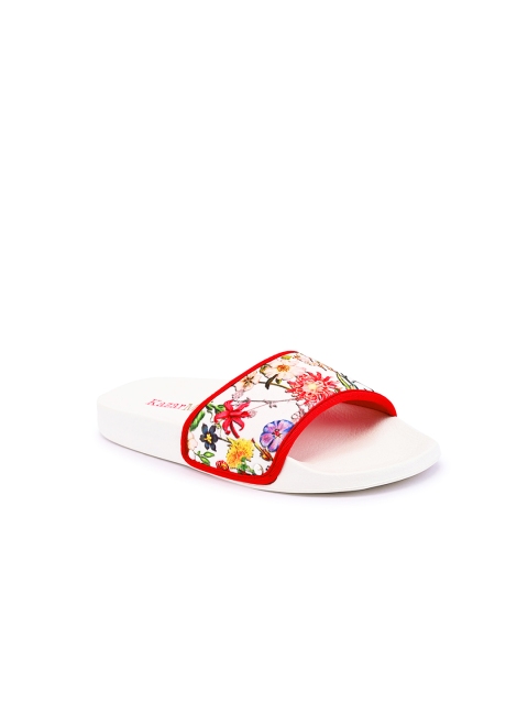 

KazarMax Girls White & Red Printed Slip-On