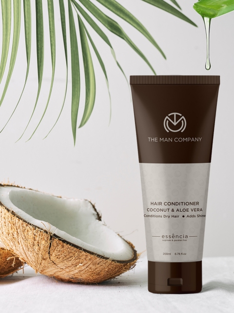 

THE MAN COMPANY Men Hair Conditioner with Coconut & Aloevera For Hair Fall and Loss 200ml, White