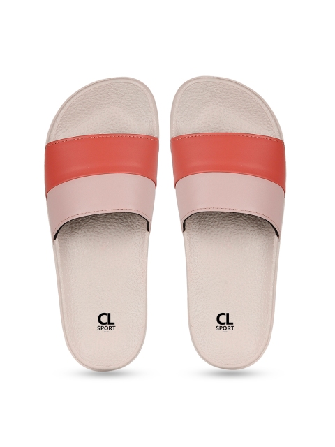 

Carlton London sports Women Pink & Red Colourblocked Sliders