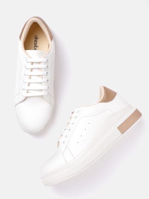 

DressBerry Women White Solid Sneakers