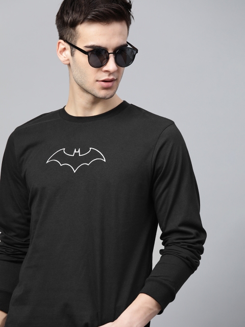 

Kook N Keech Batman Men Black & White Pure Cotton Printed T-shirt