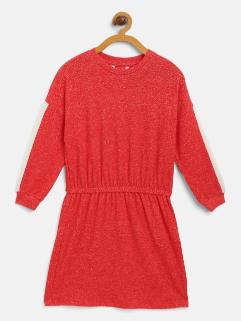 

Marks & Spencer Girls Red Solid Drop-Waist Sweater Dress