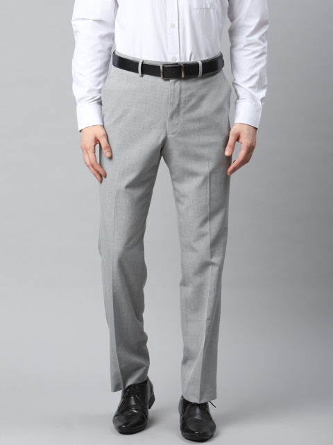 

Marks & Spencer Men Grey Regular Fit Solid Formal Trousers