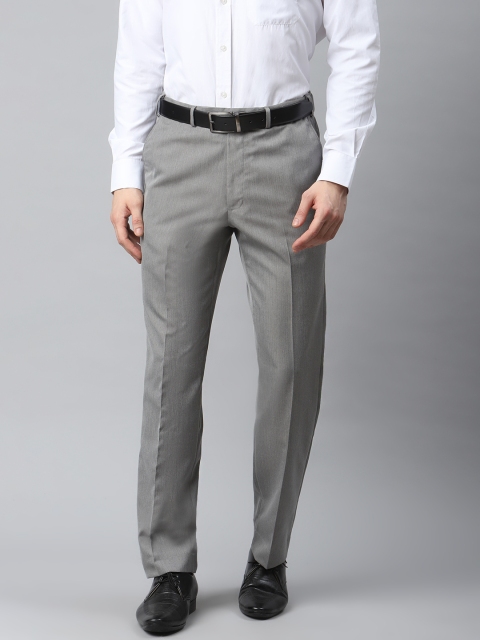 

Marks & Spencer Men Grey Regular Fit Solid Formal Trousers