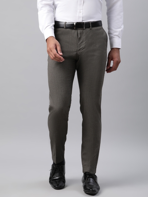 

Marks & Spencer Men Brown Slim Fit Solid Formal Trousers
