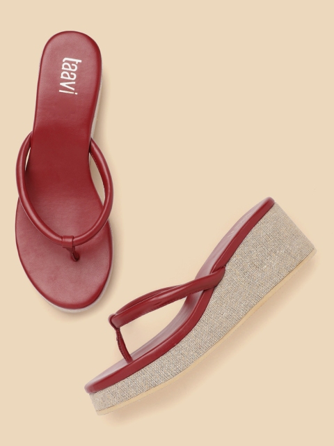 

Taavi Maroon Handcrafted Wedges