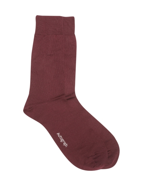 

Marks & Spencer Men Burgundy Solid Calf Length Socks