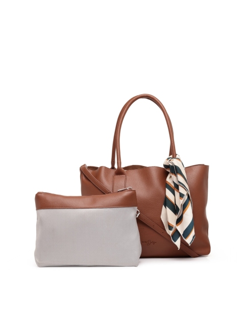 

MIO Borsa Brown Self Design AMEILA Pure Vegan Leather Sustainable Handheld Bag with Pouch