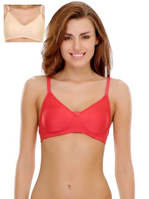 

Clovia Pack Of 2 Bra, Red