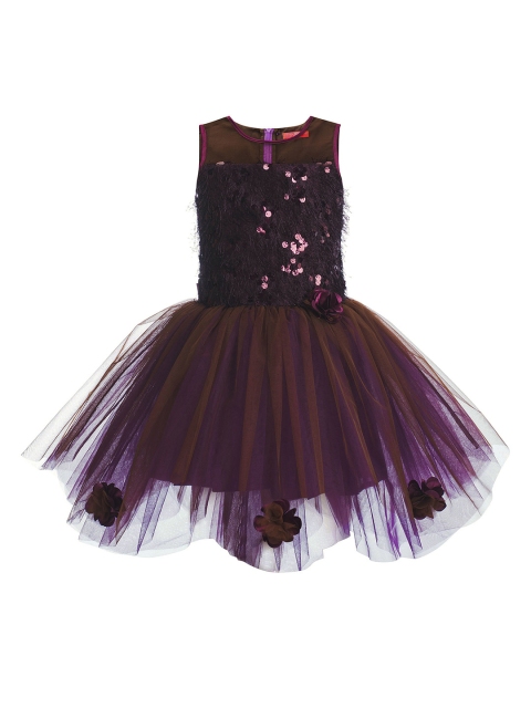 

Toy Balloon kids Girls Purple Embellished Fit and Flare Dress