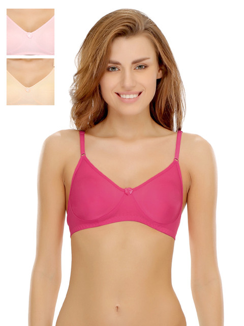 

Clovia Pack Of 2 Bra, Pink