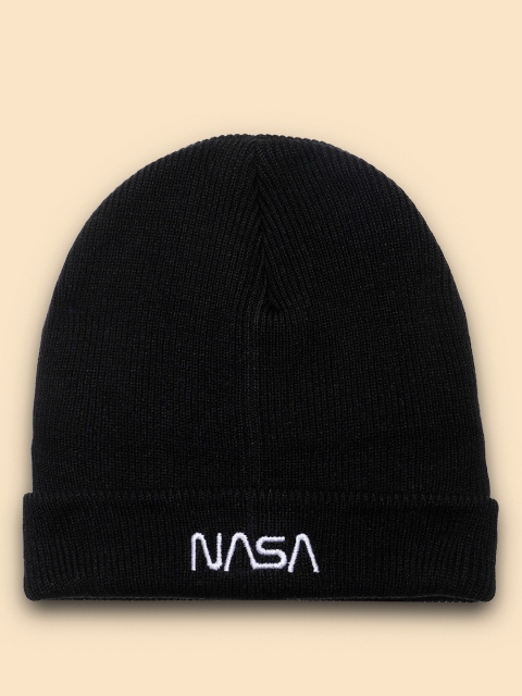 

Free Authority Men Black & White NASA Embroidered Beanie