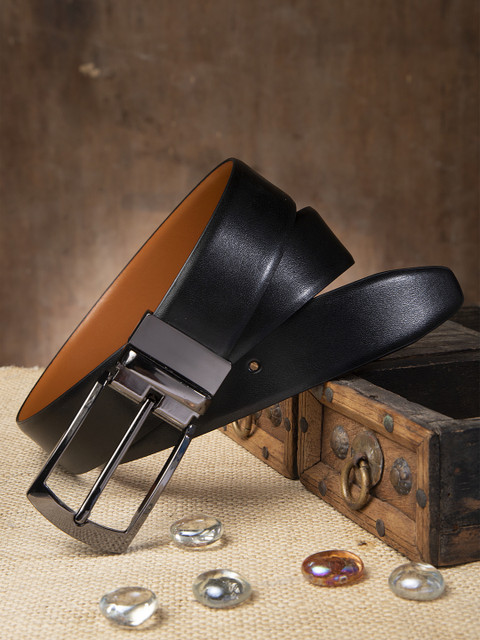 

Apsis Men Black Solid Belt