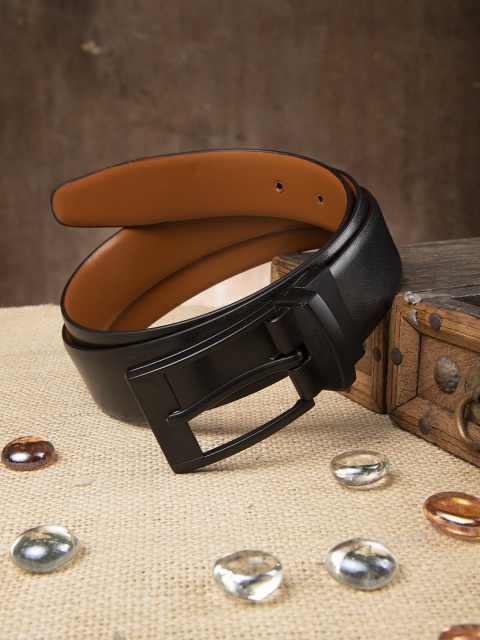 

Apsis Men Black Solid Belt