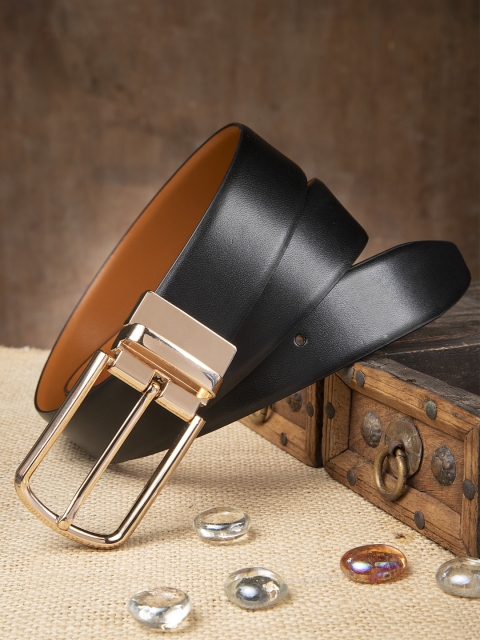 

Apsis Men Black Solid Belt