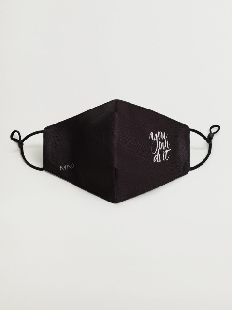 

MANGO Women Black Solid 1 Ply Adjustable Hygienic Reusable Mask