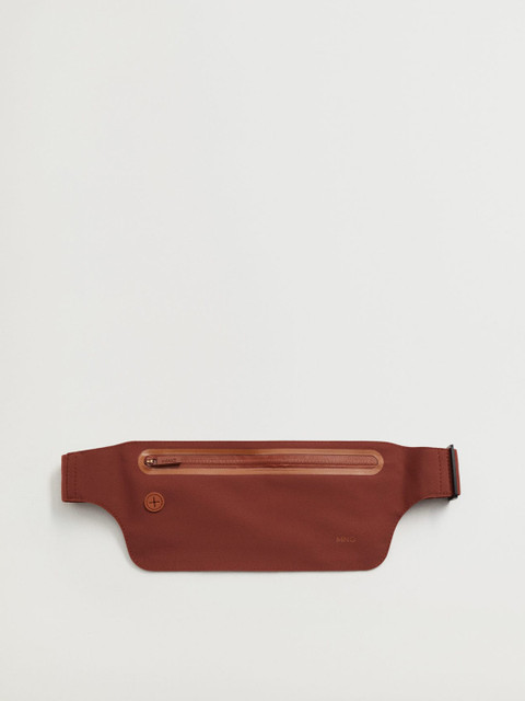 

MANGO Women Rust Brown Solid Sports Waist Pouch