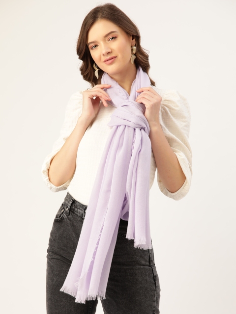 

MANGO Women Lavender Solid Scarf