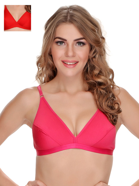 

Clovia Pack Of 2 Bra, Red