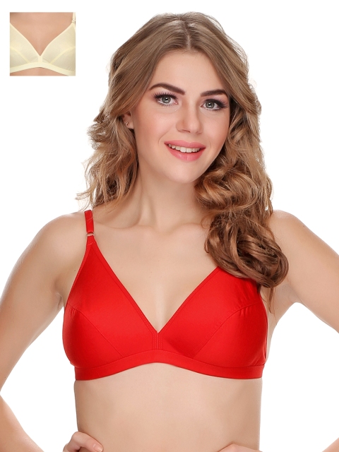 

Clovia Pack Of 2 Bra, Red