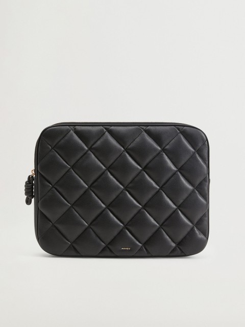 

MANGO Women Black Quilted Laptop Sleeve