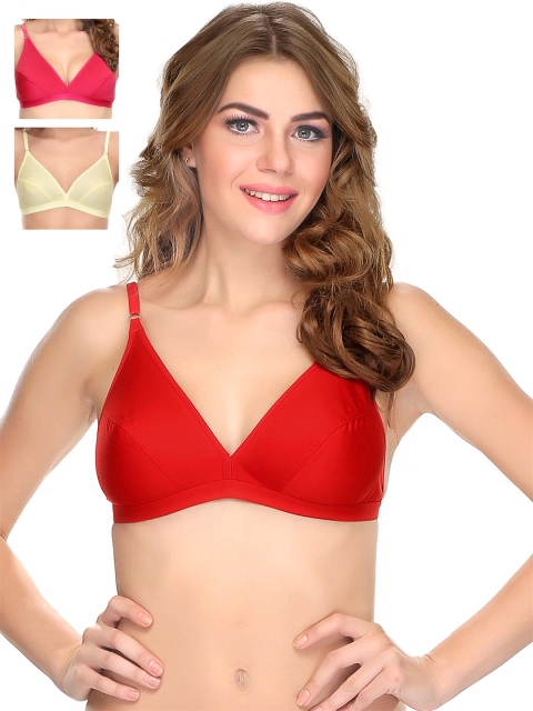 

Clovia Pack Of 3 Bra, Red