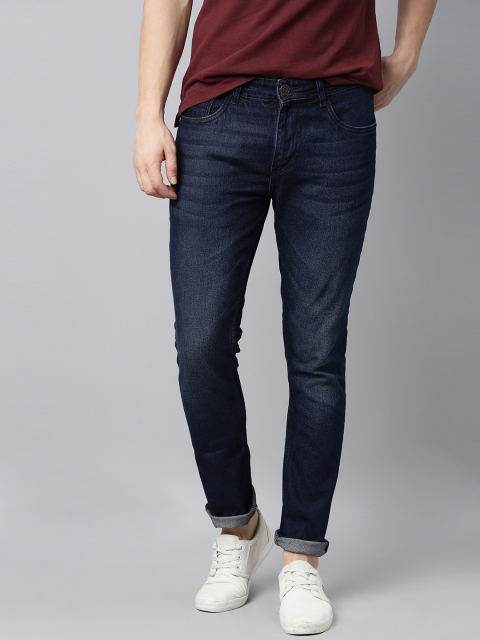 

Mast & Harbour Men Navy Blue Skinny Fit Clean Look Stretchable Jeans