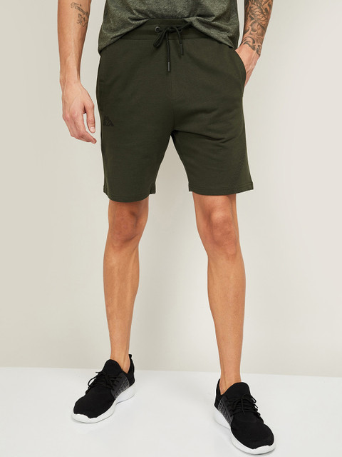 

Kappa Men Olive Green Solid Regular Fit Sports Shorts